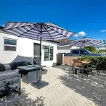 Modern Carlsbad Vacation Rental With Ocean Views, Private Patio, Fire Pit & Walkable Location