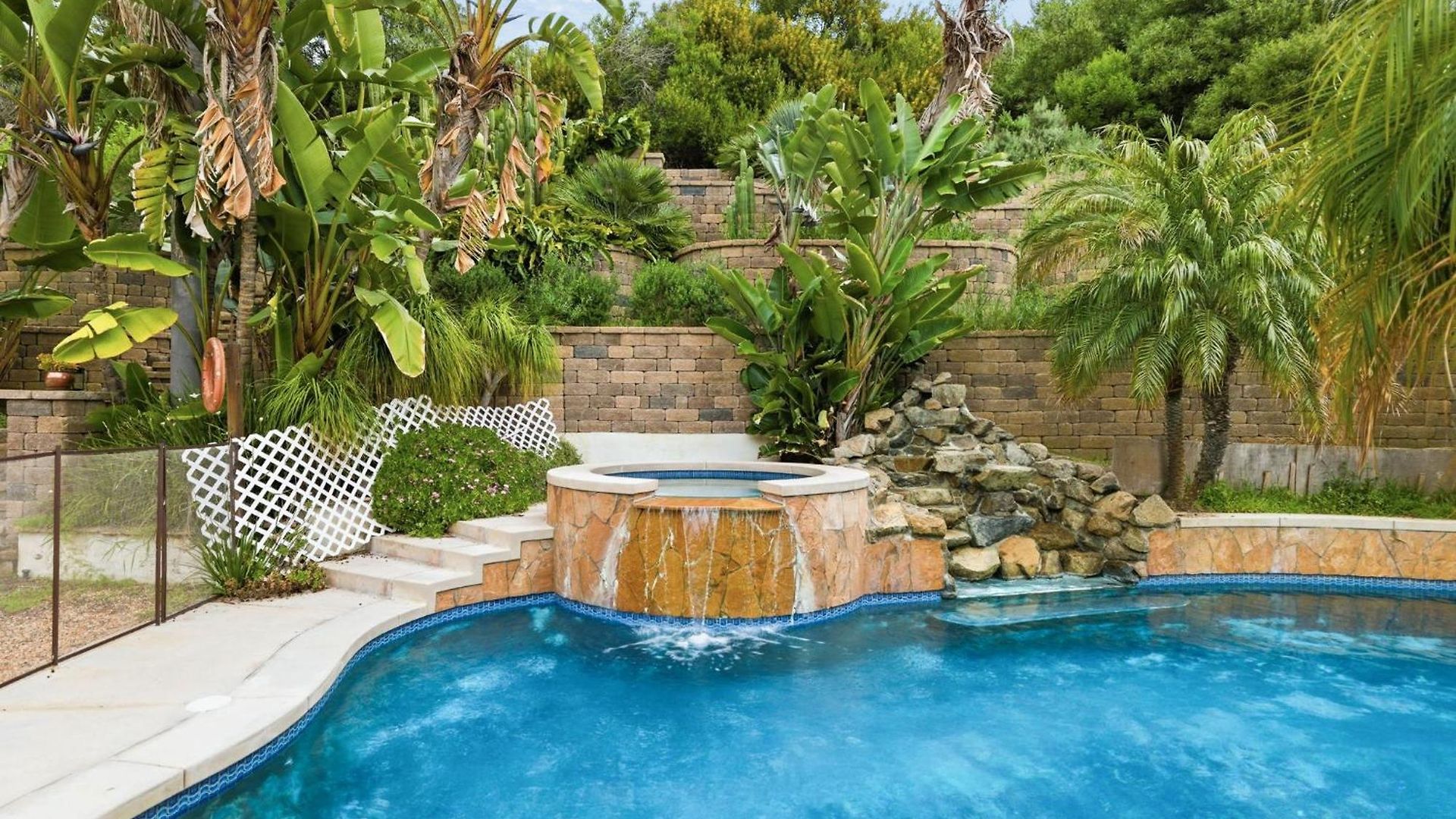 Pool Retreat With Hot Tub And Patio