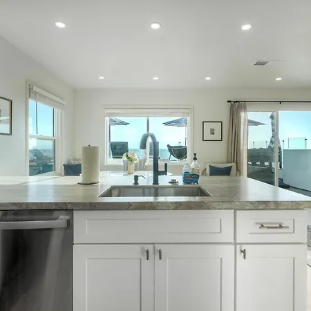Holiday home Modern Ocean-view Retreat W/ Firepit & Steps To