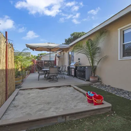 2 Blocks To Beach, Firepit, Sandbox, Bbq, Work
