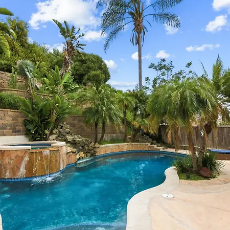 Pool Retreat With Hot Tub And Patio